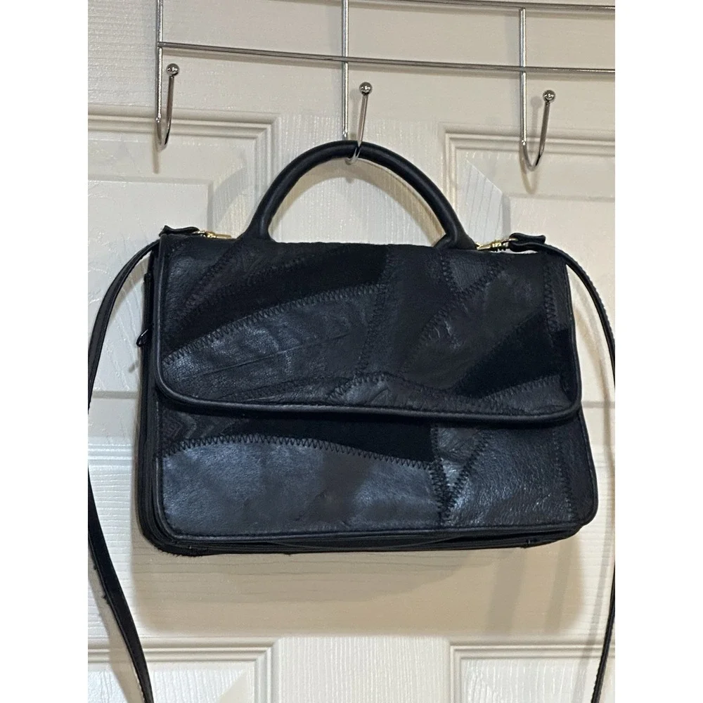 Vintage‎ Black Patchwork Purse